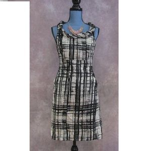 Ann Taylor Black & White Print Dress w/ Pockets